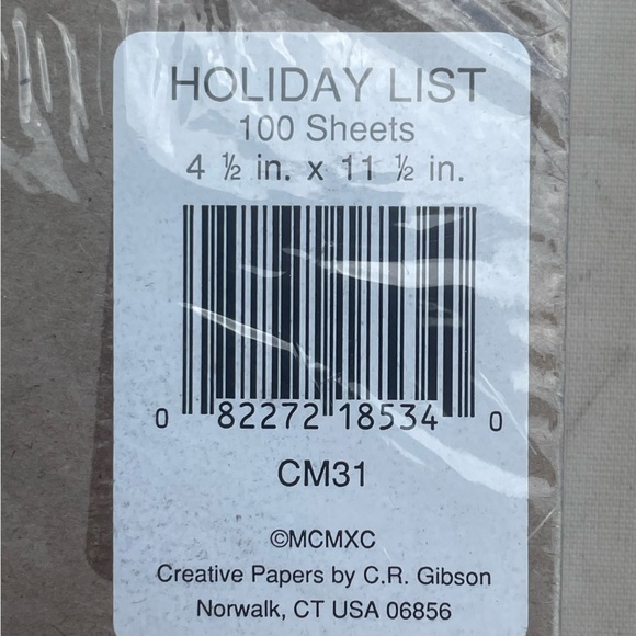 Christmas List 100 Sheets Santa Toys by Papers by C.R. Gibson - Picture 5 of 9